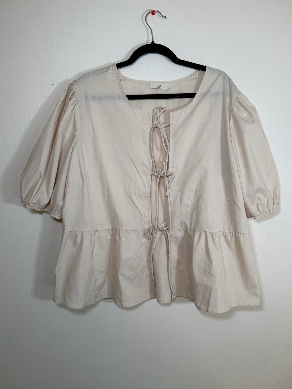 NWOT NLT Open Front Cottage Boho Chic Peasant Blouse Milkmaid Feminine Romantic